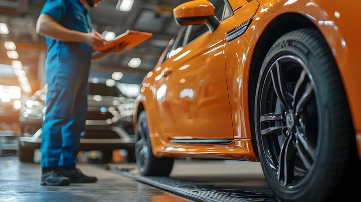 Detalhe de automóvel esportivo